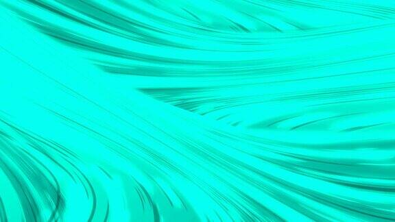 蓝绿色波浪公司动画循环技术彩色光分词线波浪动画上黑色抽象的黑暗运动梯度光尾未来的背景运动4K艺术条纹发光VJ回路