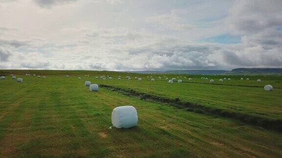 冰岛农业牧地航拍