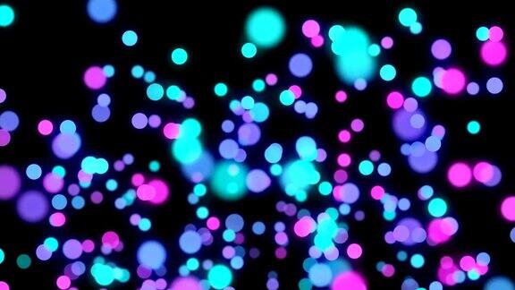 迪斯科粒子背景与灯光霓虹灯粒子