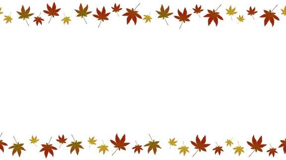 这是一个秋天落叶的帧动画视频Loopable