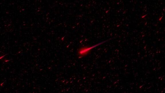 彩色彗星粒子4k飞行在黑暗空间背景股票视频