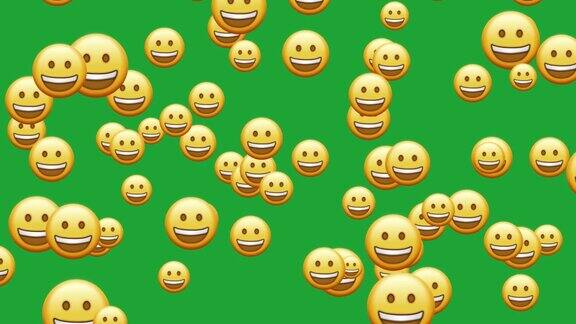 社交媒体微笑笑脸图标视频孤立在阿尔法通道
