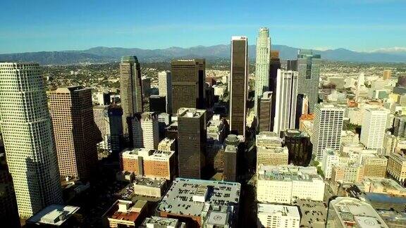洛杉矶空中市中心城市景观