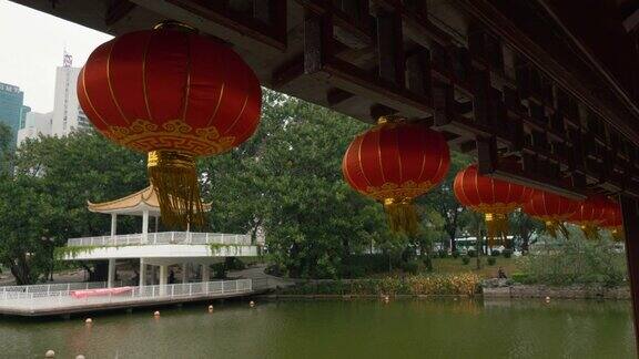 中国的红灯笼庆祝中国新年