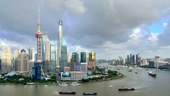 4K:中国上海的城市景观