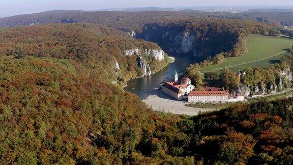 巴伐利亚州多瑙河上的威尔腾堡修道院