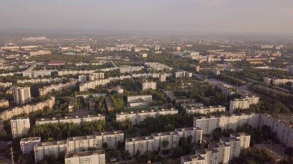 面板的城市空中