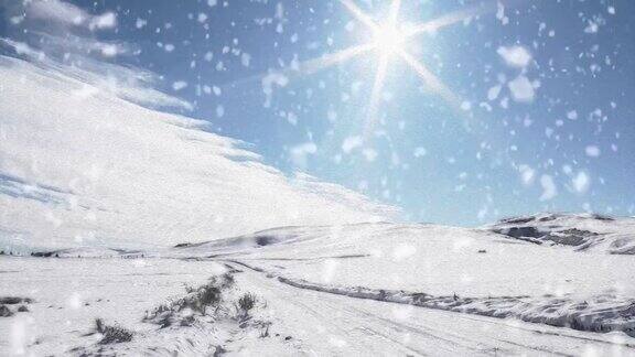 壮丽的自然美景和冬季的雪景