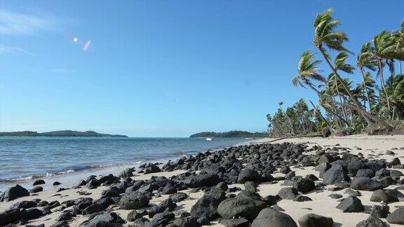 斐济野生海滩的风景
