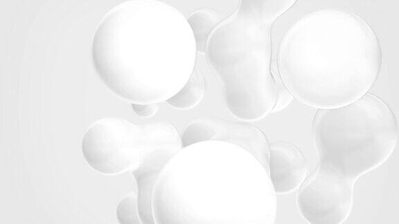 3d抽象白色元球背景