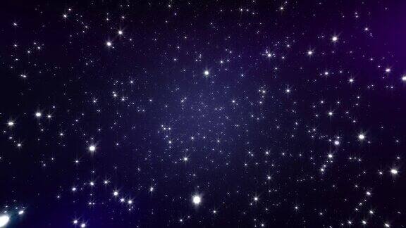 可循环的宇宙星云和恒星空间背景4K