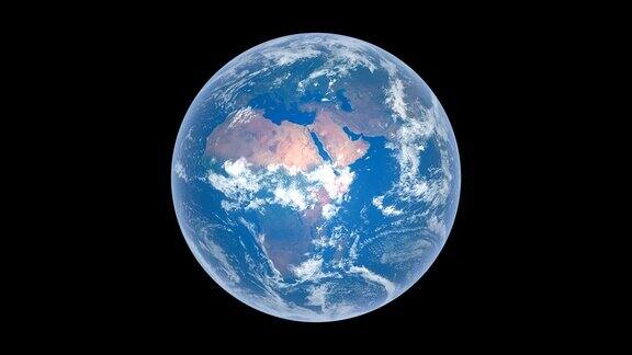 旋转地球(欧洲和非洲视角)
