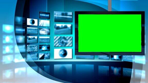 绿屏虚拟新闻工作室模板