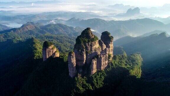 航拍丹霞山风景