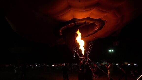 4k热气球燃烧火的能量