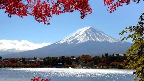 富士山秋色日本