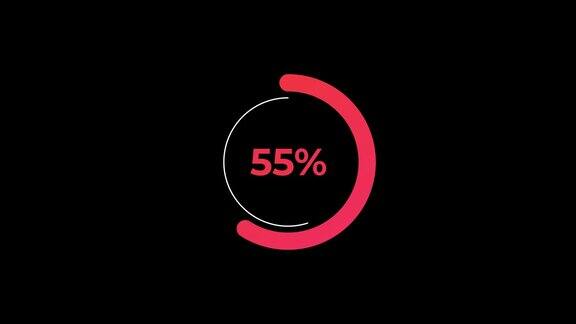 循环百分比加载转移下载动画0-80%红色科学效果