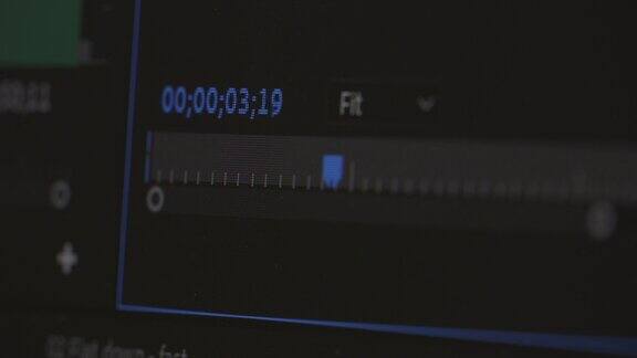 4K视频运行时间代码在时间轴编辑器中运行