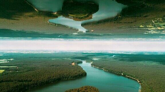 超现实景观湖平行世界