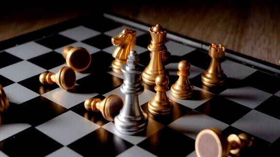 停止运动的棋局游戏隐喻竞赛的输赢概念