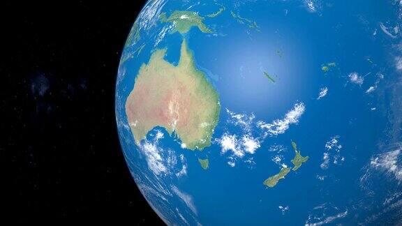 地球上的波利尼西亚、密克罗尼西亚和美拉尼西亚从外太空看