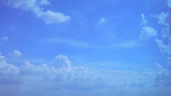 4K:蓝天上白云飘过的时间