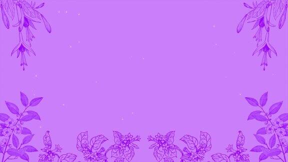 复古的春天花朵上的紫色梯度