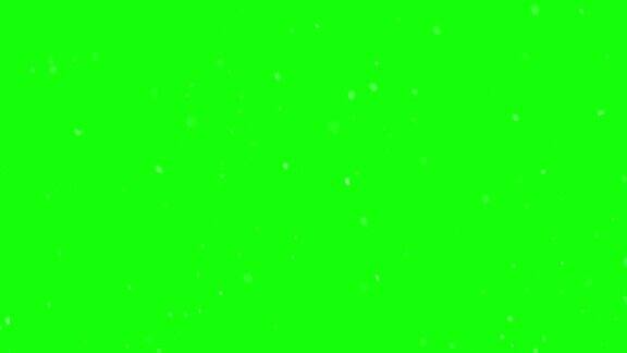 它下雪下雪在绿色屏幕在冬季圣诞视频叠加背景