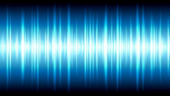 蓝色发光技术波形均衡器视频动画