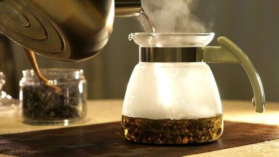 用玻璃茶壶泡茶