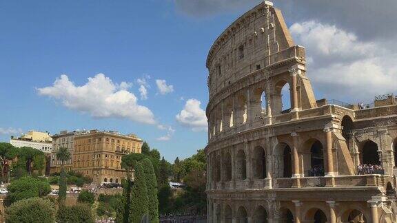 意大利夏日最受欢迎的罗马城大剧院步行全景4k
