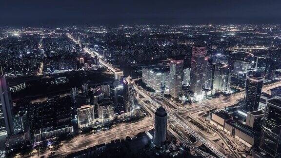 鸟瞰图北京的夜晚