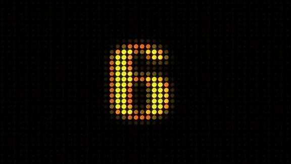 一种数字LED指示牌上面有从10到0的数字