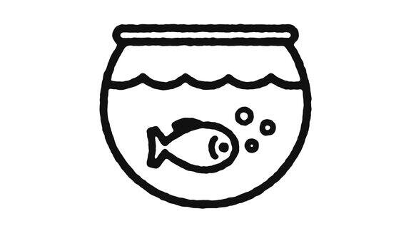 水族鱼图标动画素材和Alpha通道