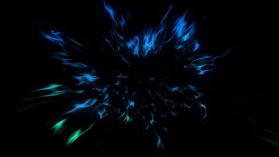 蓝色动态冲击波爆炸火粒子效果