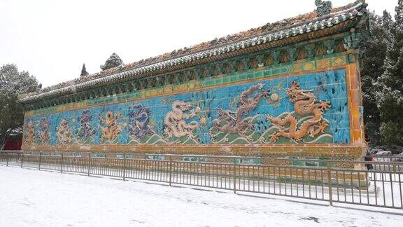 雪花中的中国九堵墙