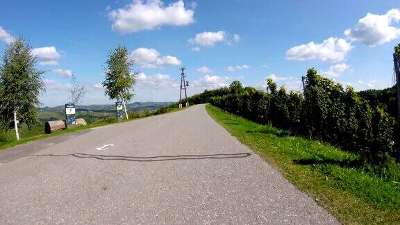 自行车视频:奥地利斯蒂里亚南部的葡萄园