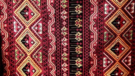 美丽的传统泰国织物图案图形背景