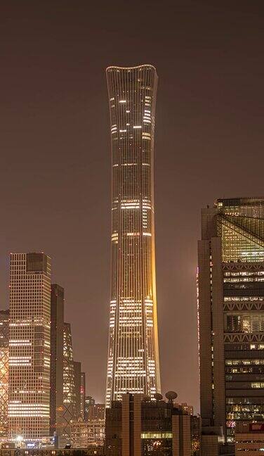 北京世贸中心的垂直视频