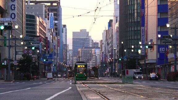 日本广岛市区街景