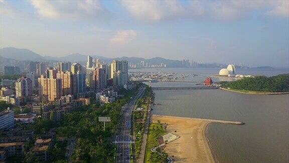 珠海市著名海滩湾歌剧院岛