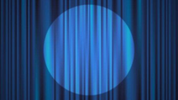 蓝色舞台幕布和动画舞台灯光