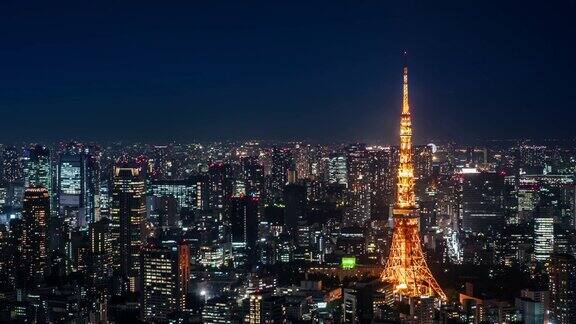 时间流逝东京的夜晚