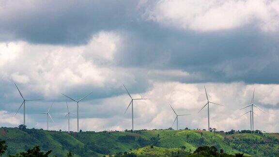 风力涡轮机的时间流逝替代能源