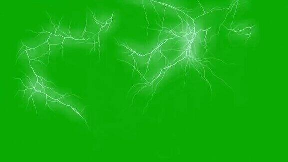 电子脉冲运动图形与绿色屏幕背景