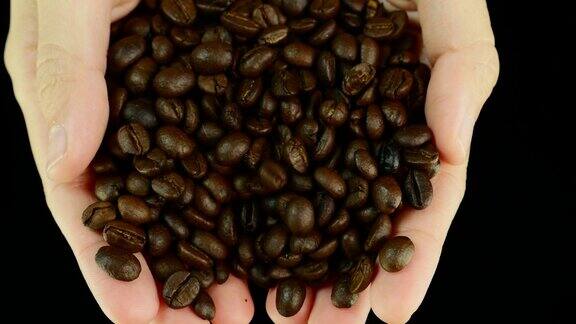 将咖啡豆前视图