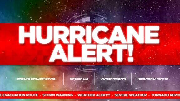 飓风警报广播电视图形标题