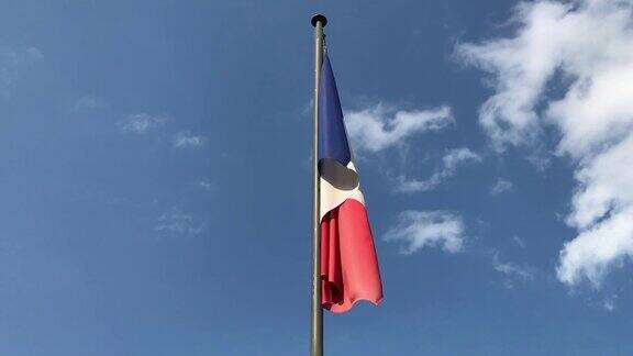 共和国广场法国国旗宁静景象法国斯特拉斯堡欧洲