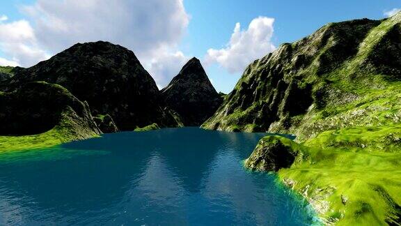 美丽的山间湖