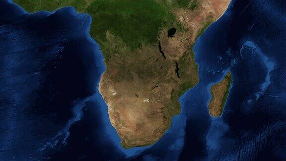 从太空看南非